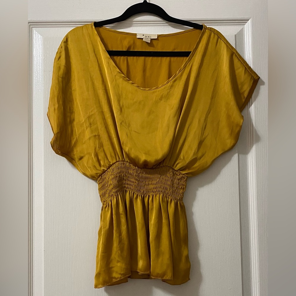 Forever21 Satin Drape Top